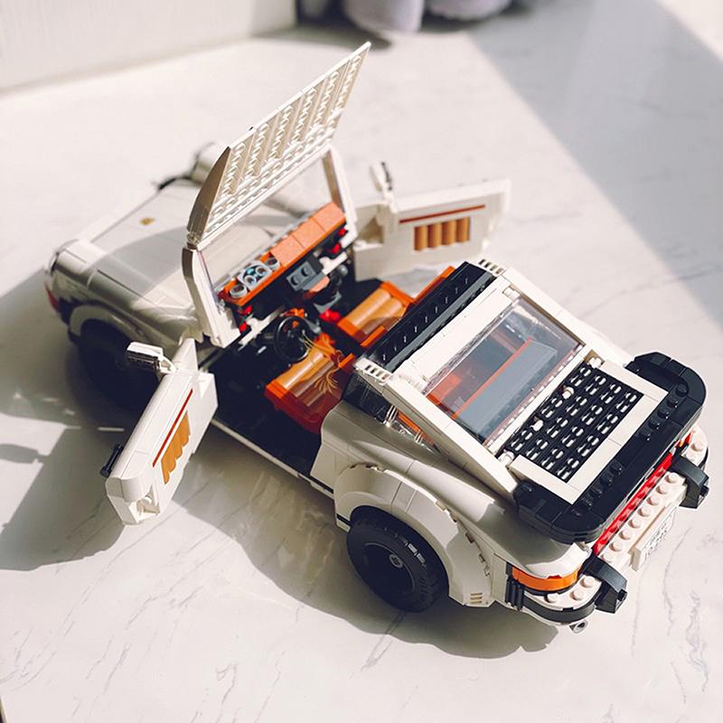 Tehnic retro Porscheed 911 decapotabilă mașină sport model bloc de construcție vehicul de curse cărămizi jucării pentru copii cadou set MOC 10295