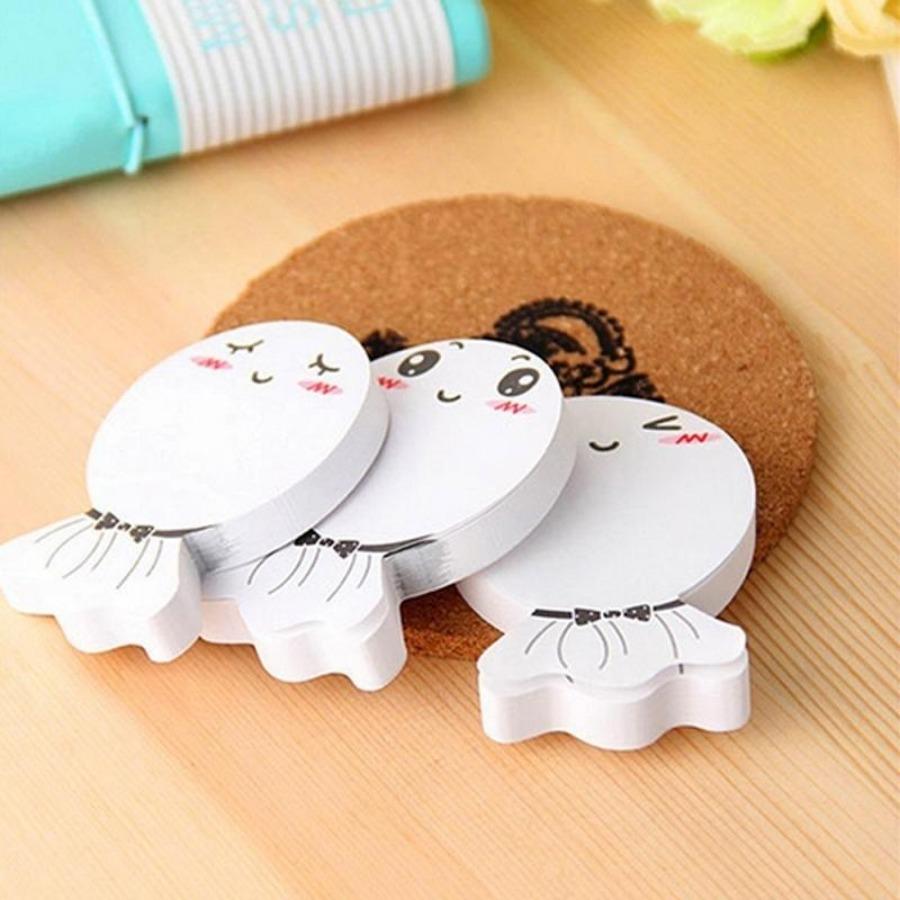 5pcs Cute Sunny Doll  Sticky Notes Memo Pad Paper Sticker Gift Cartoon Message Wall Fridge Stickers