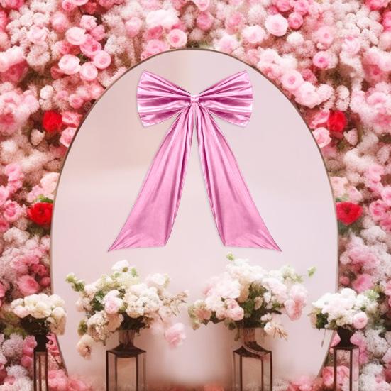 Velká saténová mašle dekorace Narozeninová oslava Pokoj Pozadí Dekorace Obří nástěnná mašle pro Baby Shower Svatební sprchu Promoci Svatbu Rozlučku se svobodou