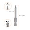 Magnetic Phillips Screwdriver Bit PH0 PH1 PH2 PH3 1/4" Hex Shank 65mm S2 Steel Screw Driver Bit Cross Head Electric Drill Bits