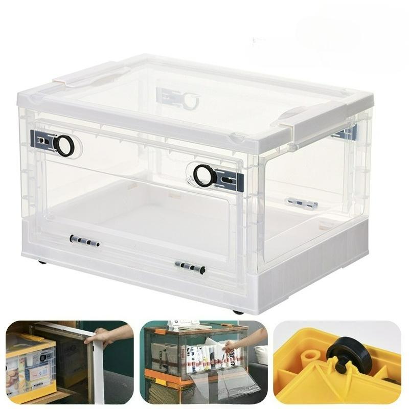 Book Storage Box Foldable Student Book Box Dormitory Book Sorting Box Transparent Household Storage Book Box