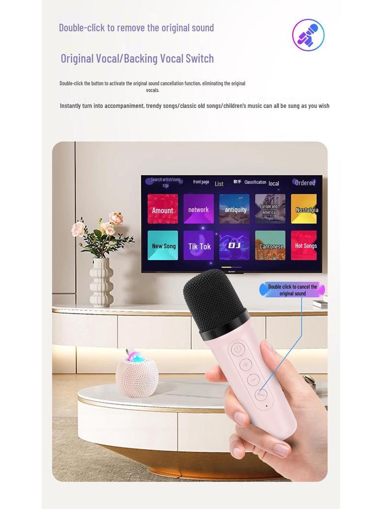 Z1 All-in-One Wireless Bluetooth Speaker Microphone with LED Lights