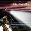 Solar Bike Front Light 3 Modes IPX4 Water Proof Rechargeable Bike Headlight with 5 Modes Horn Solar Bike Front Light with Horn