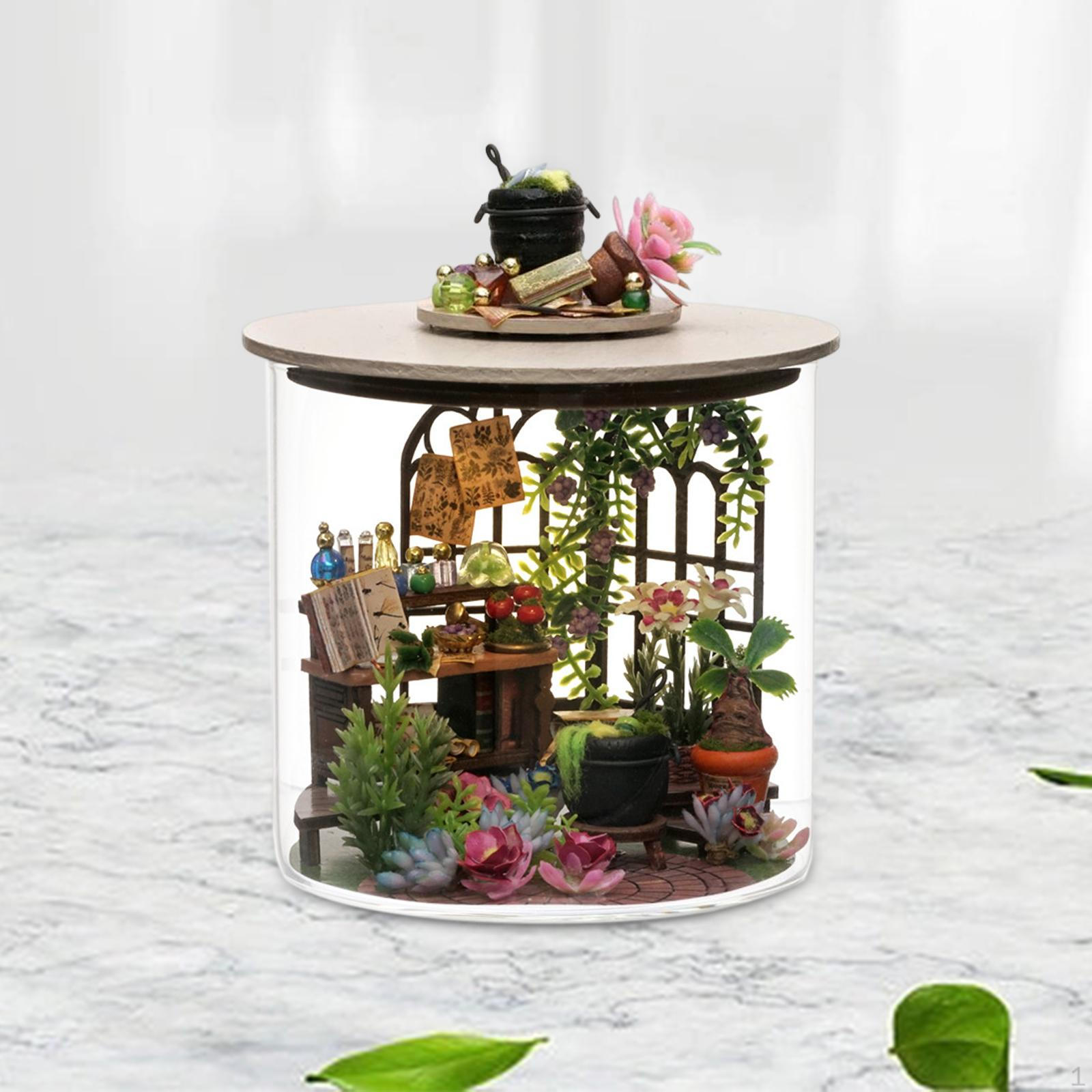 

Миниатюрный кукольный домик своими руками, набор «Бутылка мечты», 3D-строительная головоломка, ручная работа, крошечный дом, модель куклы Style E