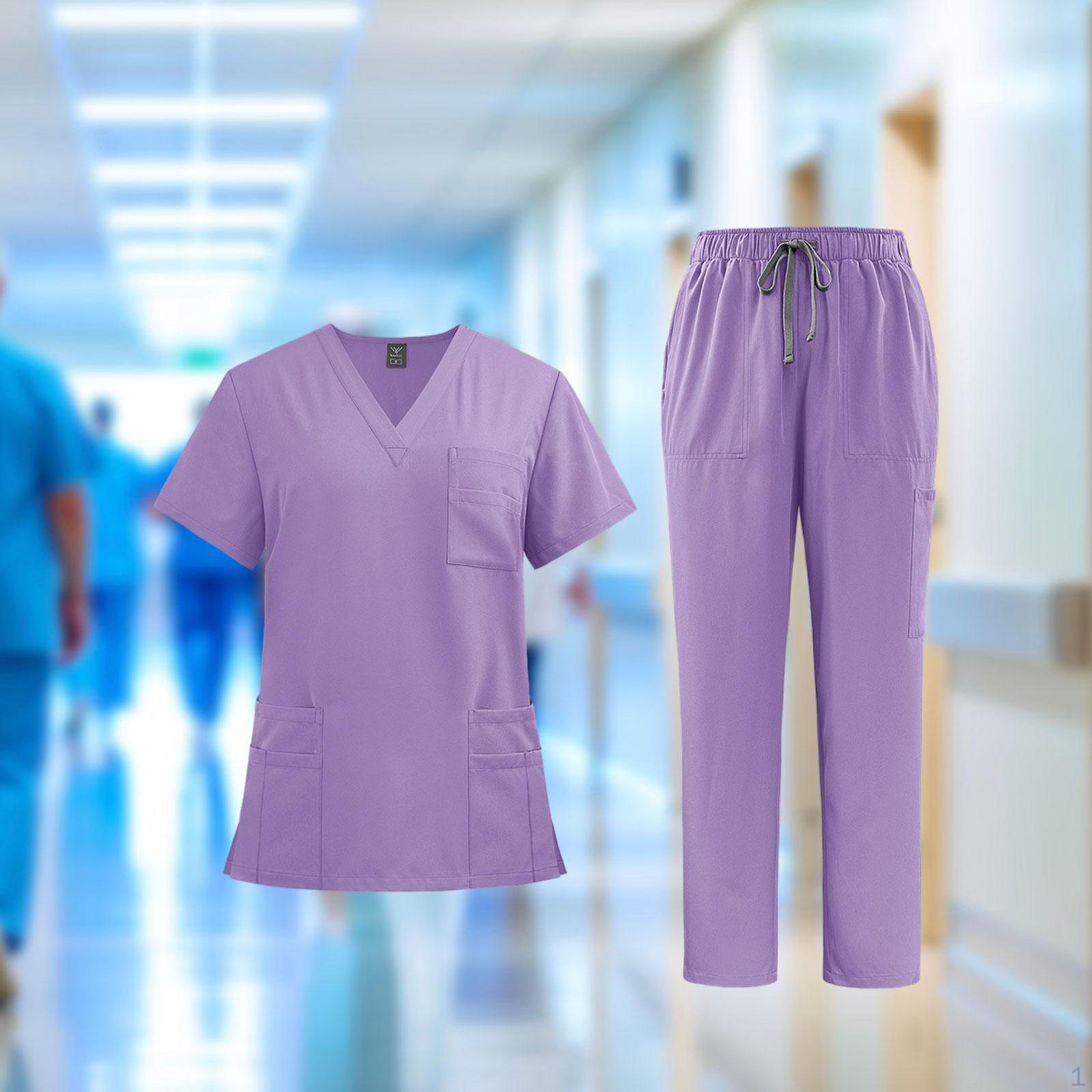 

Медсестринская форма Комплект скраба Топ и брюки медсестры L