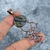 Natural Labradorite Copper Electroformed Daughter Gift Third Eye Chakra Pendant VP-7