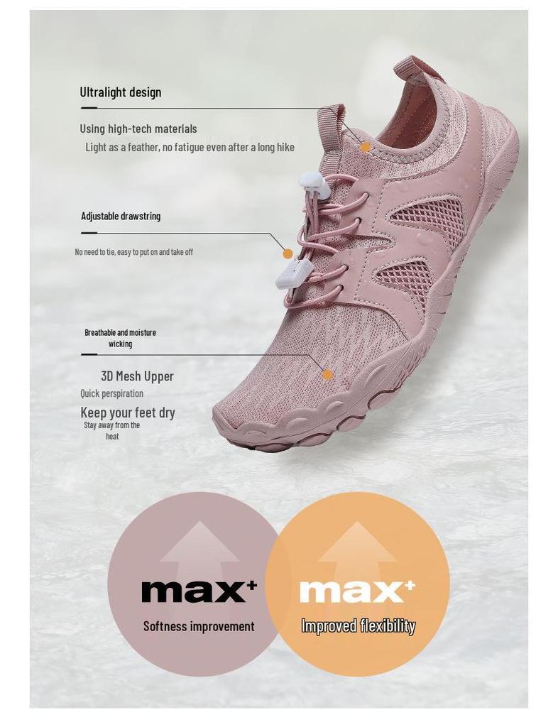 Lightweight Non-slip Silent Shock Absorption Indoor Yoga & Jogging Five-Finger Shoes