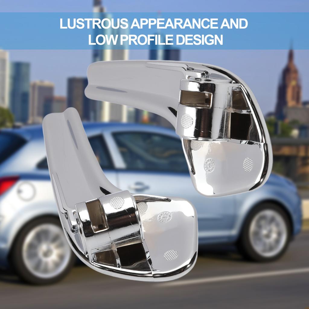 1 Pair Aluminum Plated Plastic Stainless Interior Door Handle 13297813 13297179 136041 for Opel Corsa D 2006-2014