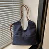 Stylish and Simple Denim Bag Commuting Out Solid Color Handbag Style Versatile Shoulder Bag Large Capacity Storage