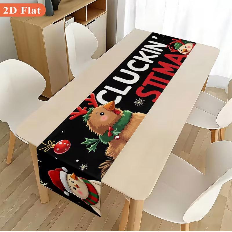Home Furnishings Christmas Table Flag Printed Shoe Cabinet Table Mat Thickened Anti Slip Bed Flags Machine Washable Tablecloth