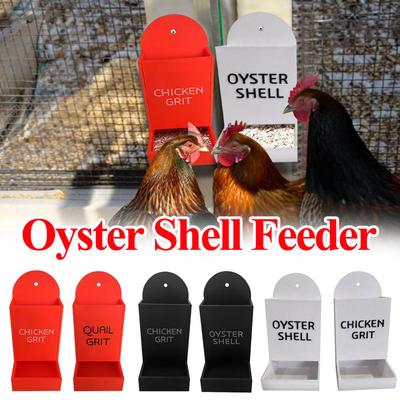 Chicken Duck Hanging Feeder Oyster Shell and Grit Feeder Poultry No Waste Automatic Chicken Feeder Chicken Coop Accessories