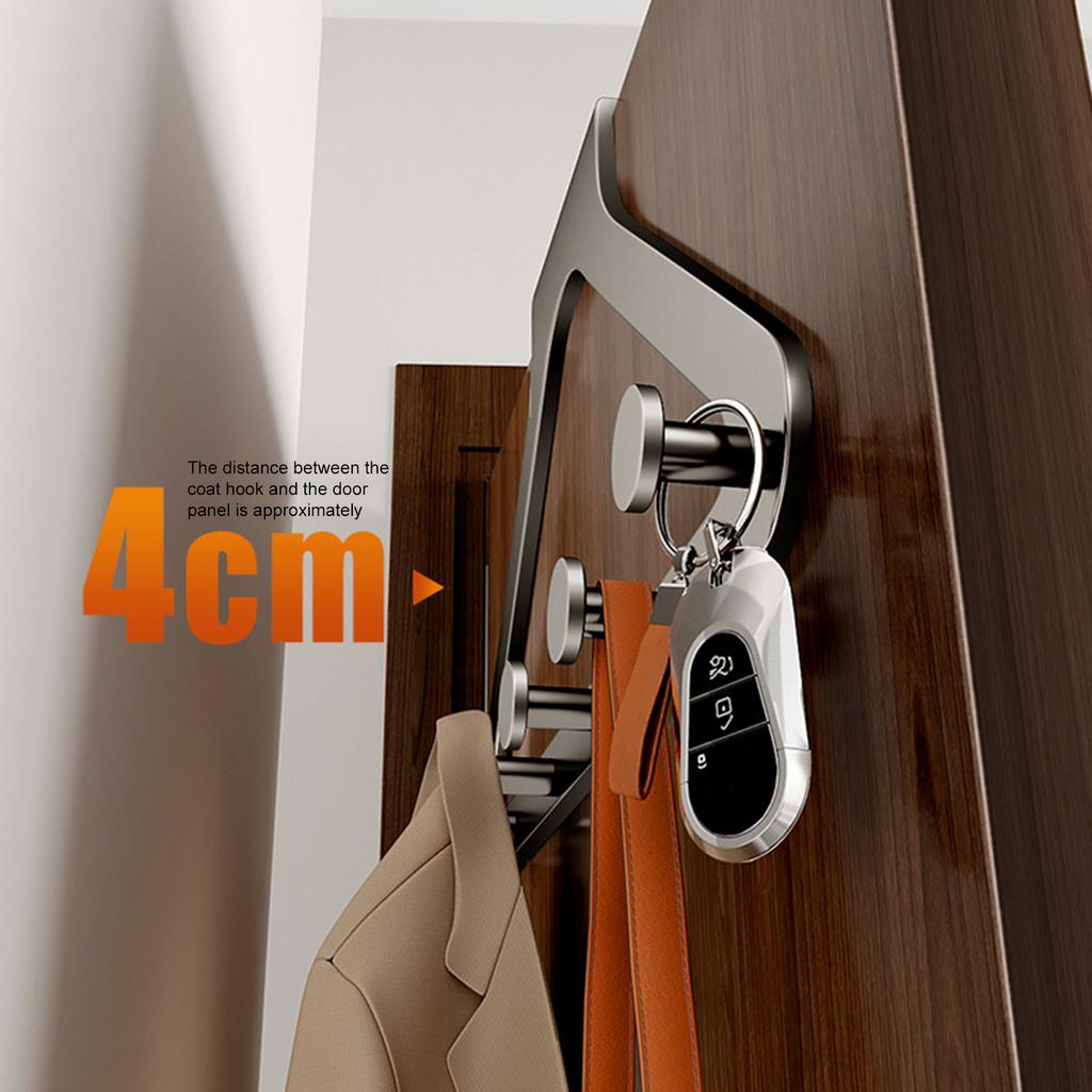 Carbon Steel Heavy Duty Door Hanger Easy Installation Multi-Purpose Door Organizer for Home Office Bedroom Bathroom Entryway