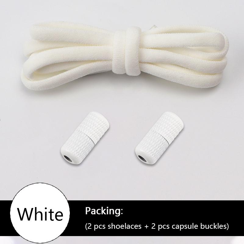 Colorful Elastic Semicircle No-Tie Shoe Laces for Sneakers Kids & Adults Metal Lock Lazy Laces Boot Shoe Strings
