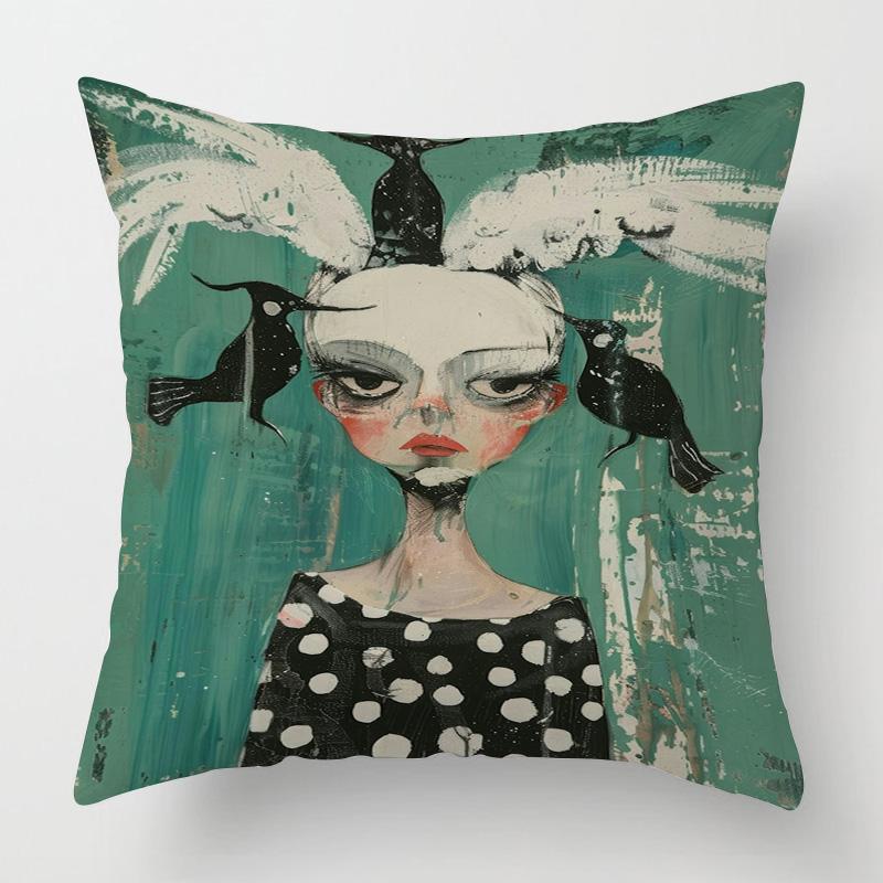 

Скандинавский стиль Абстрактное искусство Фигура Наволочка 40x 40см Гостиная Диван Декоративная наволочка Комната Декоративная Эстетика 40x40cm 16x16in