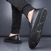 New Style Men's Casual Driving Soft Bottom Shoes Spring British Style Slip-On Lazy Person Comfortable Rubber Sole Leather Shoes