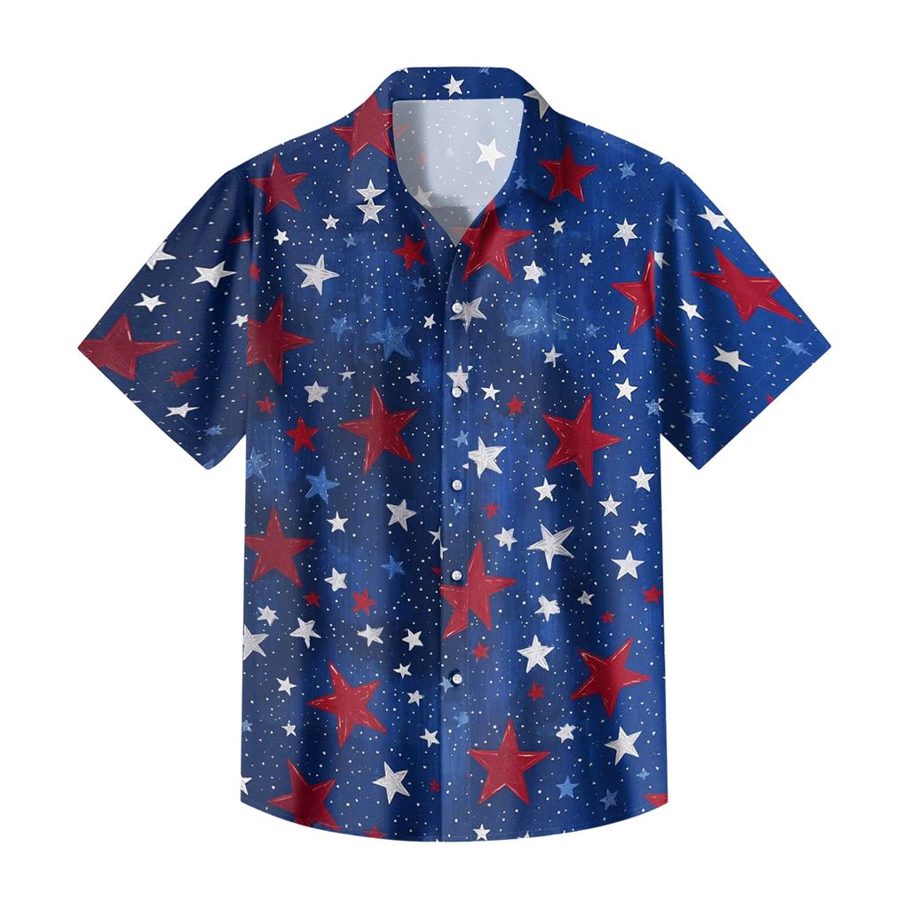 Men's Casual Short-Sleeve Collared Shirt