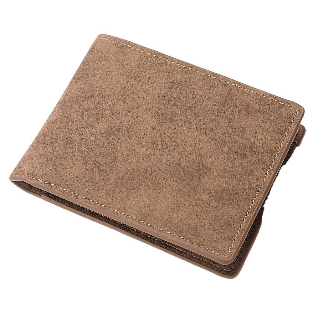 PU Leather Male Purse Lightweight Short Skin Wallets Gift Short Card Holder Travel