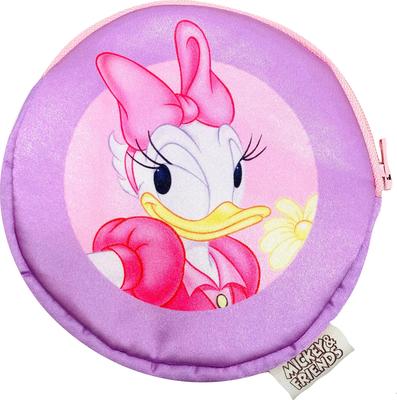 MORIPiLO Daisy Duck Tissue Case, Disney Merchandise, Small Item Case, Plush Pouch, Cute, 13x13cm (Retro Purple), Disney Character, Morishita Pillows