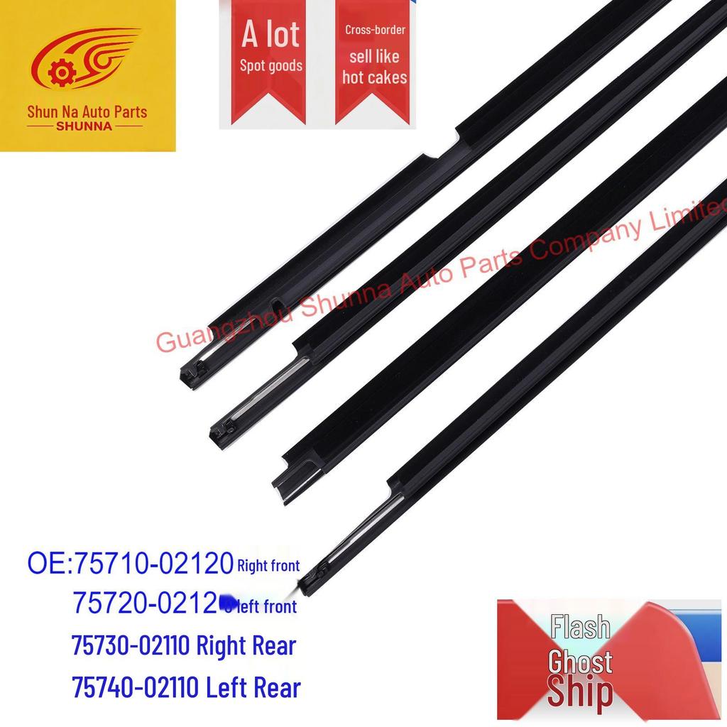 Toyota Corolla Door Glass Weatherstrip 75710-02120/75730-02110