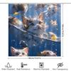 Cute Cat And Fish Shower Curtain For Bathroom - Waterproof And Durable Design Perfect For Home Decor Easy To Clean And Maintain