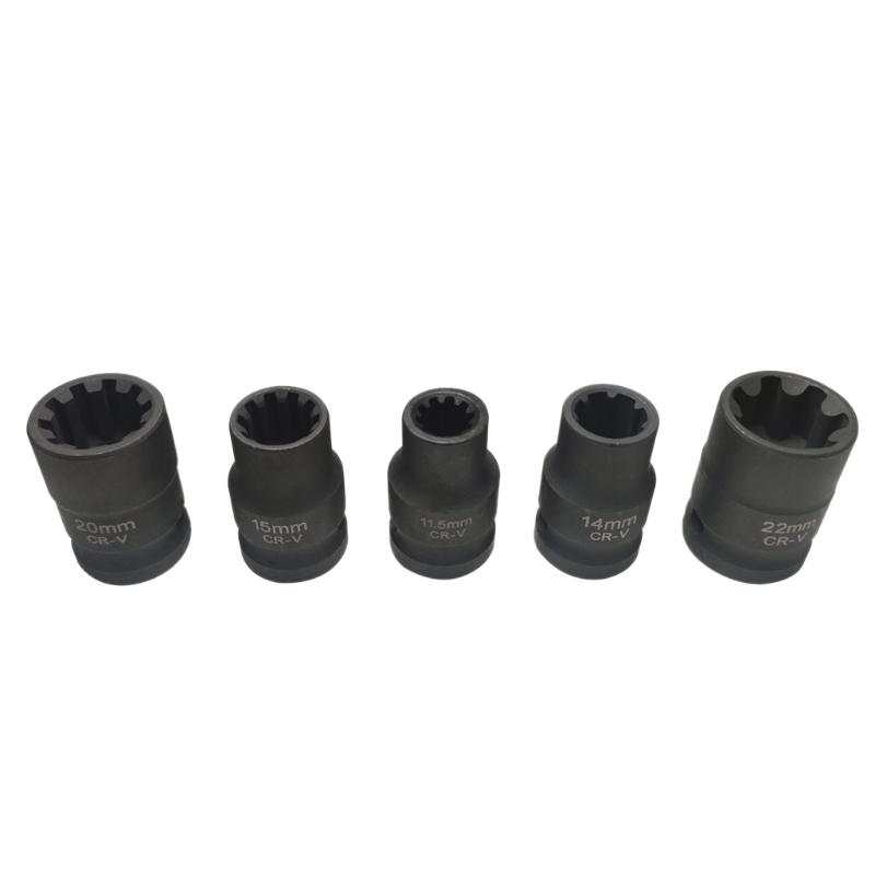 5x VAG Special Sleeve Socket Brake Caliper Socket Auto Maintenance Accessories 1