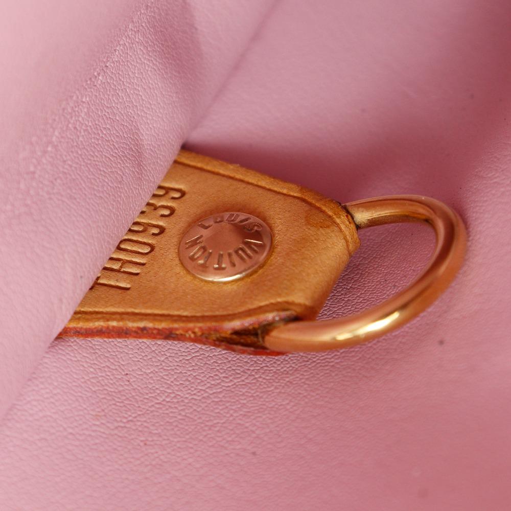 LOUIS VUITTON Houston Tote Bag M91054 Rose yellow Monogram Vernis Women Used