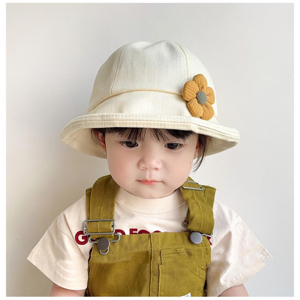 

Мягкая детская шляпа с цветочным узором, панамские кепки, модная шляпа-ведро от солнца бежевый