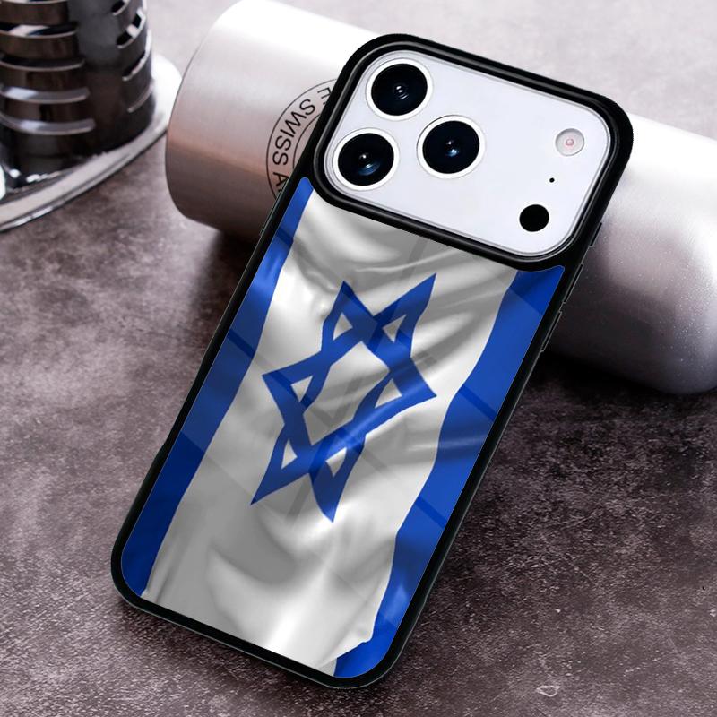 I=srael Flag Soft Phone Case for iPhone 17 16 15 Pro Max Air 14 13 12 11 Plus Shockproof Cover