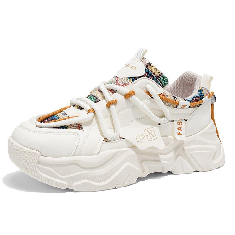 Men's Shoes New Autumn Retro Trend Versatile Sports Casual Shoes Men's Platform Wear-resistant Shoes