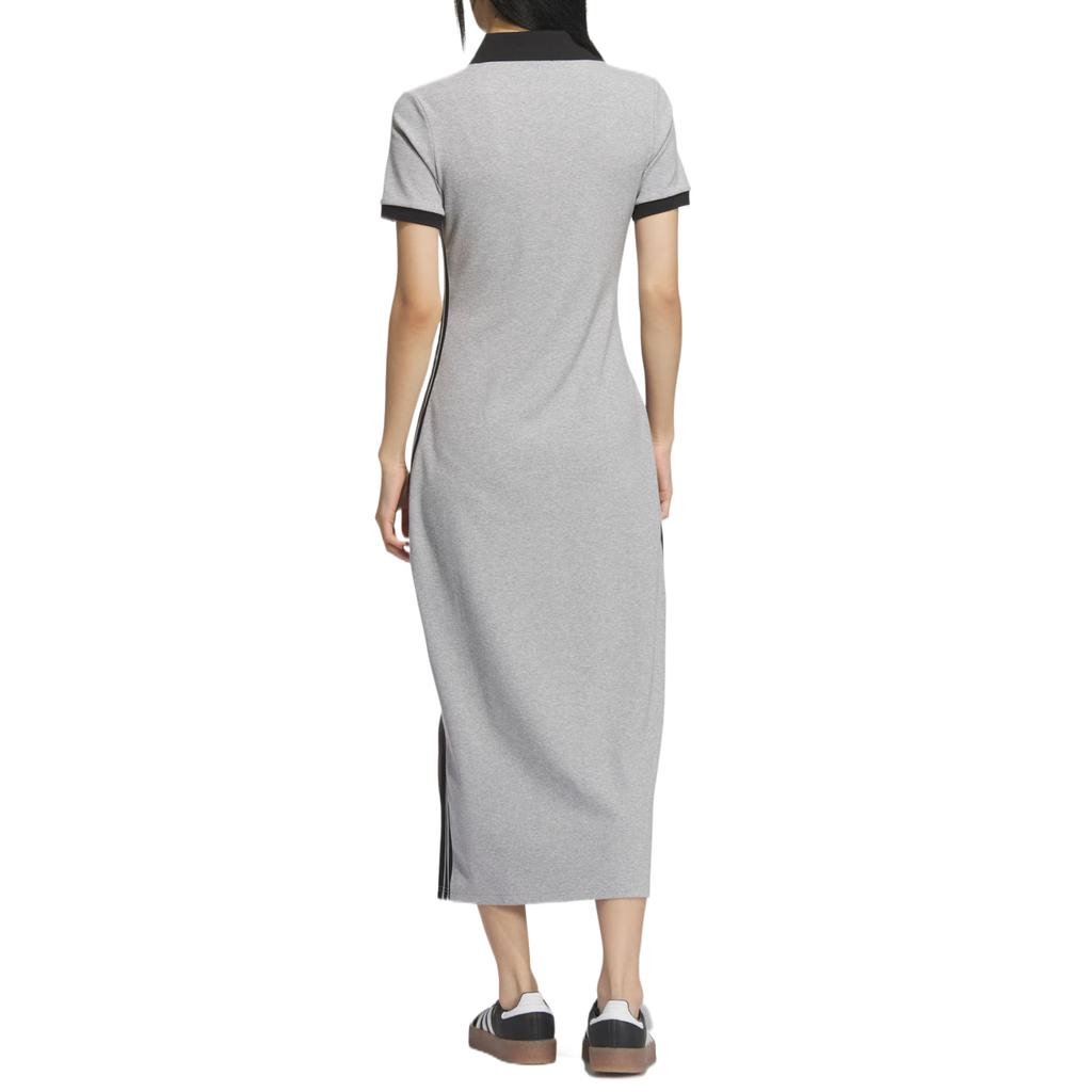adidas Originaux Confortable Mode Simple Robe à Manches Courtes Femmes Robes Gris Moyen KF0318