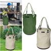 Canvas Tool Bucket Bag with Plastic Bottom Aerial Work Tool Bag Electrician All-Purpose Tool Bucket for Garden Tool