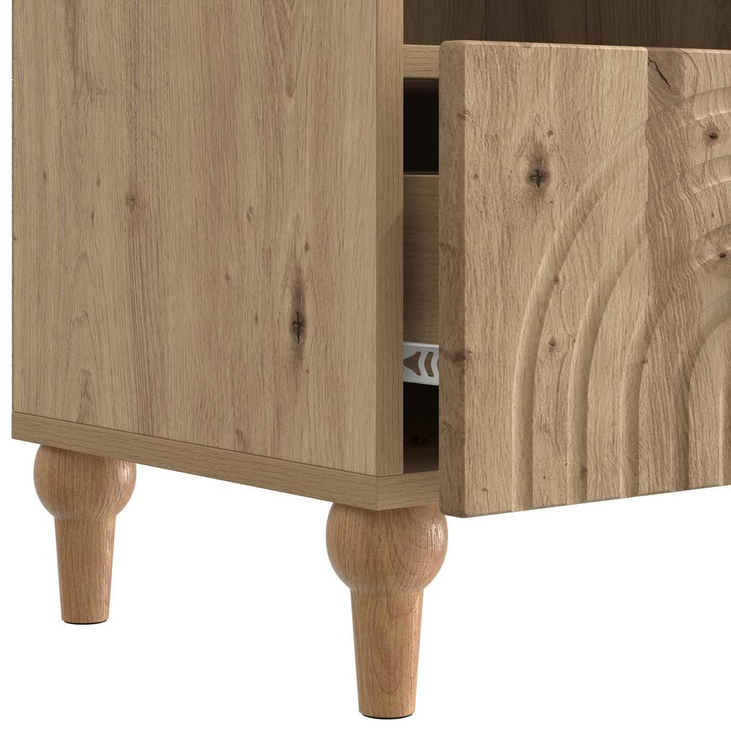TV Stand Artisan Oak 102 x 34.5 x 50 cm Particleboard