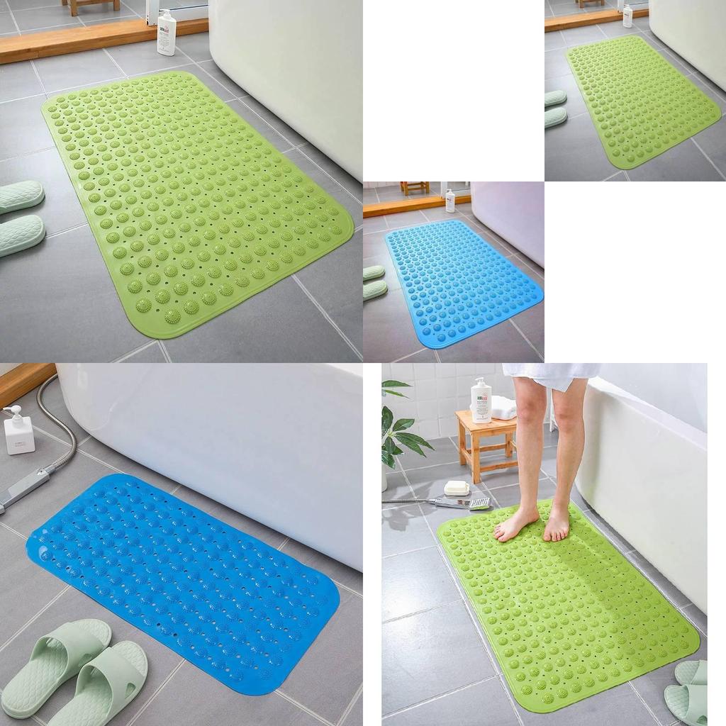 Large Pvc Shower Mat With Anti Slip And Massage Texture For Bathroom Safety