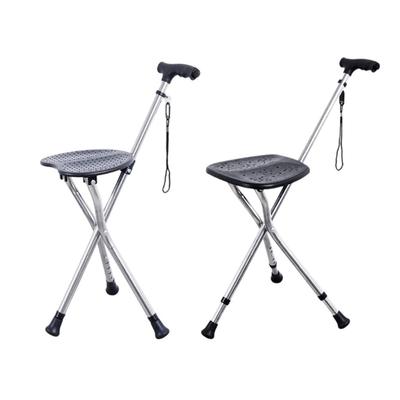 Regulable Trekkings Rod with Folding Seats and Flashlight Light Weight Hiking Staffs for Outdoor Fishing Support