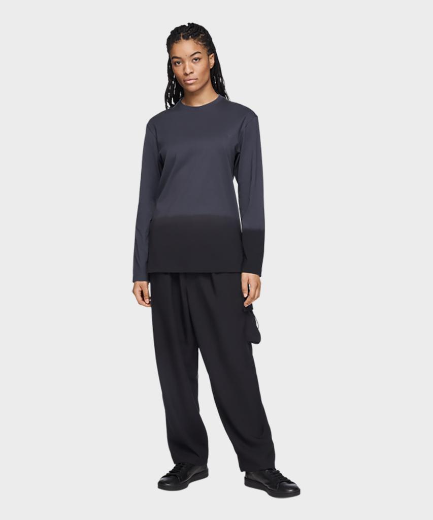 Y-3 (U) Dip Long Sleeve T-Shirt Grey U Dip Ls Tee Night Grey/Black