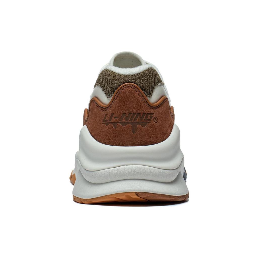 Li Ning 001 Mountain And Sea Comfortable Non-Slip Low-Top Running Shoes Men Running Shoes Beige Brown AZGT073-2