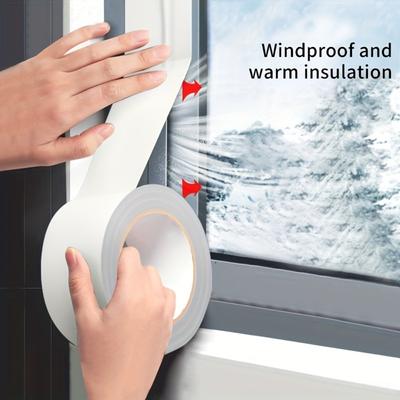 Windproof & Warm Window Film Tape 1 Roll- Winter Air Leak Seal, Waterproof, Glue-free, High Viscosity Strip