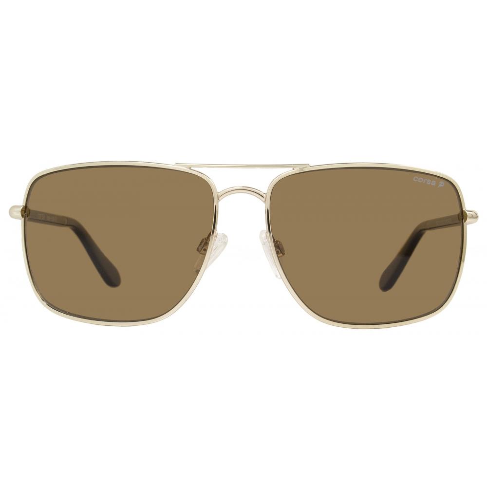Corsa Unisex  Sunglasses Enzo C01 Light Gold Carbon Fiber 61mm C01