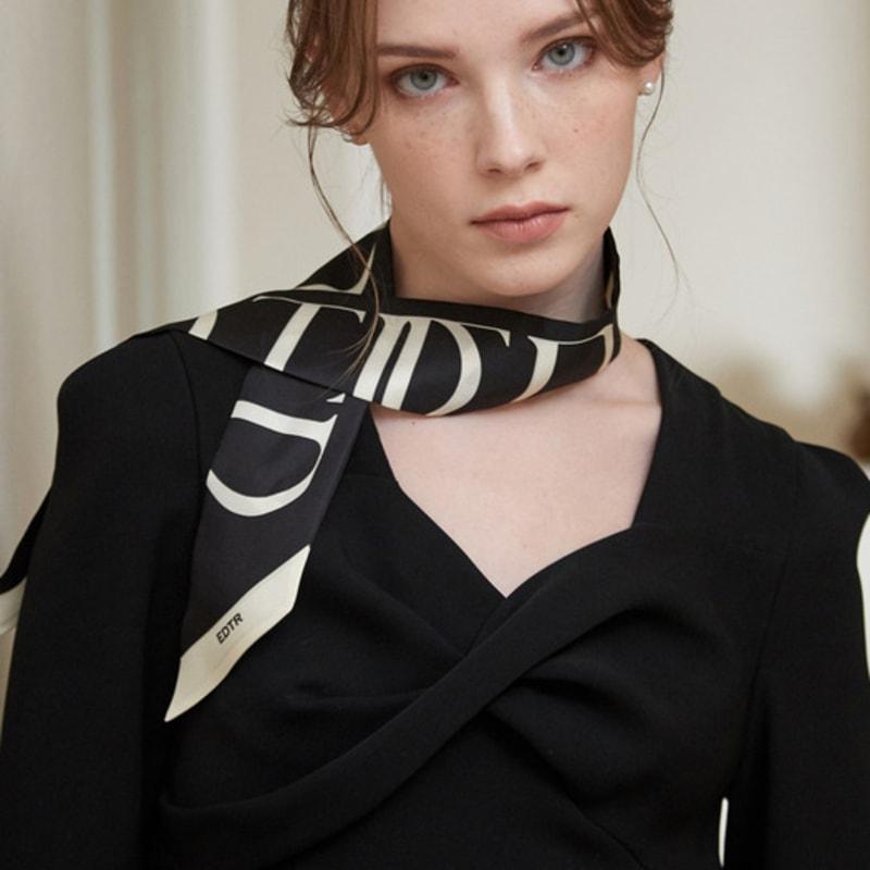 

EDTR Black EDTR Silk Scarf ED23A4FAZ0199 F