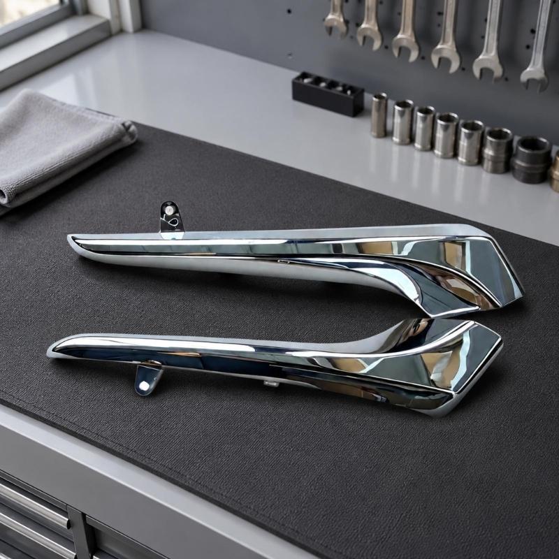 ABS Side Mirror Garnish Pair for RX300, 8791B-7810 8794B-78010 Electroplated Left and Right Trim Pieces with Press-Fit Mounts for Factory-Position