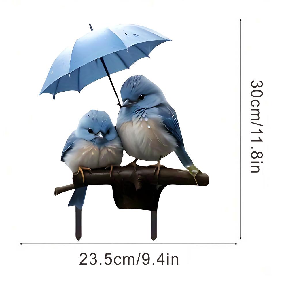 

Художественный стиль, Зонт с синей птицей, Садовые колышки, Акриловые напольные опоры, Открытый сад, Реквизит для лужайки во дворе, Украшение 23.5*30cm