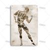 Placca Metallica Artigianale Clinica Dentista Cartello in Latta Anatomia Piatto Decorativo Medico Ospedale Chirurgia Dente Organo Ossa Nervo Cervello