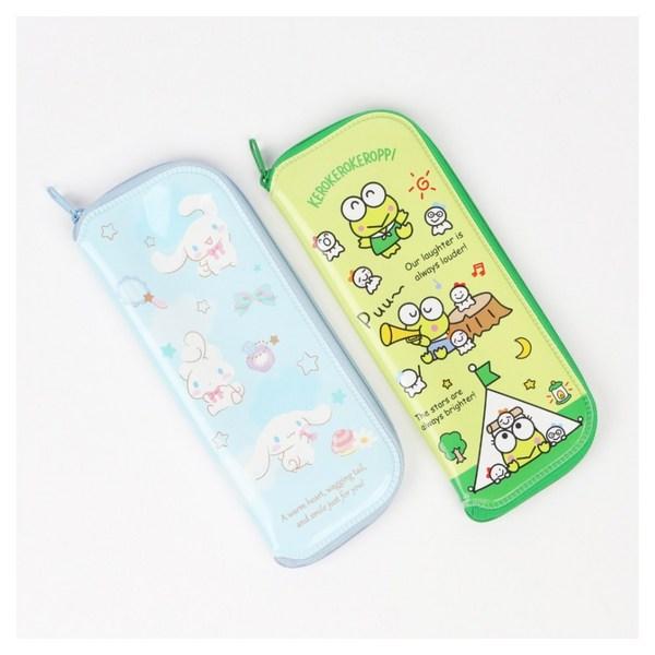 Sanrio Characters Spoon Chopsticks Fork Storage Zipper Case 1 Set (2 Pieces), Cinnamo Roll (2 Pieces), 1 Set, Korean Popular Tableware