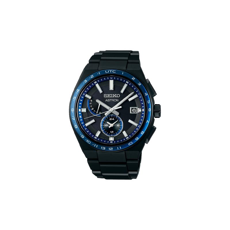 SEIKO Antimagnetic 100m Waterproof Solar Quartz Titanium Strap Men s Watch Black Dial SBXY041 чёрный