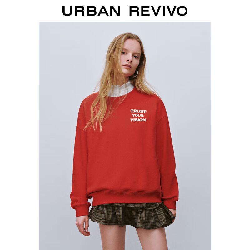 

UR 2025 Весенний женский повседневный свитшот свободного кроя с цветными блоками и надписью M