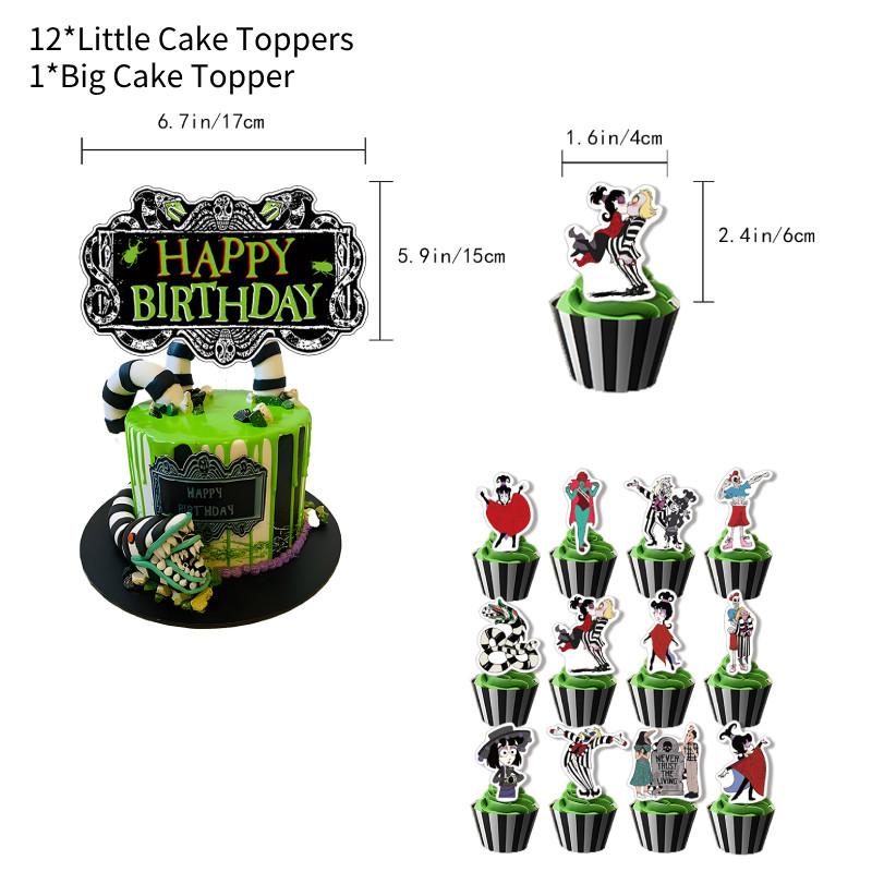 

Сок Счастливый Жук Украшения для Вечеринки по Случаю Дня Рождения Баннер Шары Набор Топперов для Торта Cake Topper Card