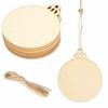 Pattern Christmas Decor Round Wooden Discs Wood Slices DIY Craft Christmas Ornaments Hang Decor