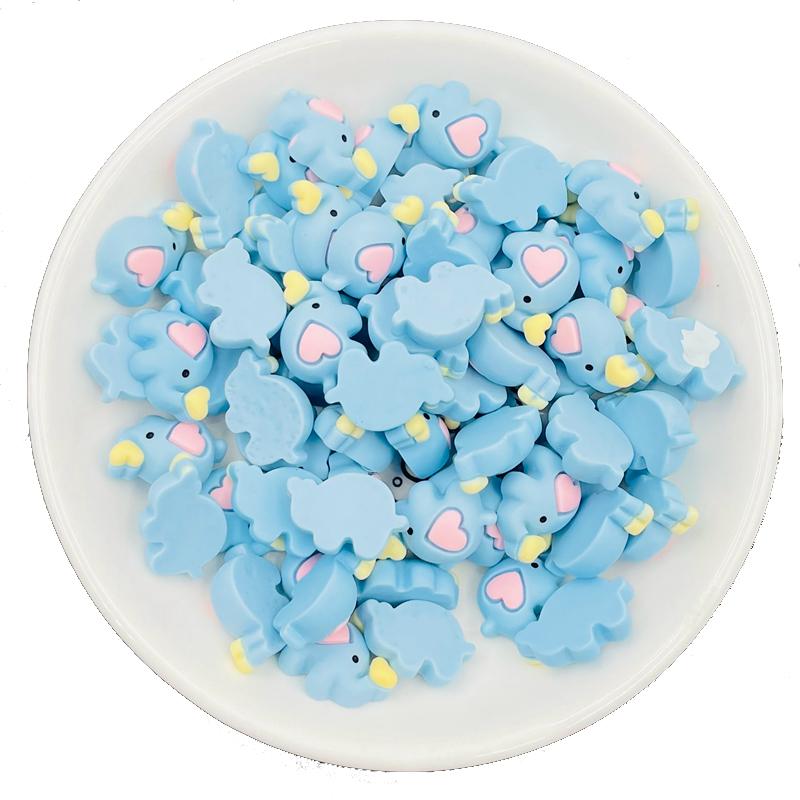 20 Pcs New Cute Cartoon Funny Heart Elephant Flat Back Resin Scrapbooking Diy Jewelry Hairpin Craft Decoration Accessories A64
