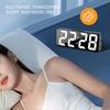 Modern Mirrored Design Electronic Alarm Clock USB Battery Operated LED Display Temperature Sensors Snoozes Function