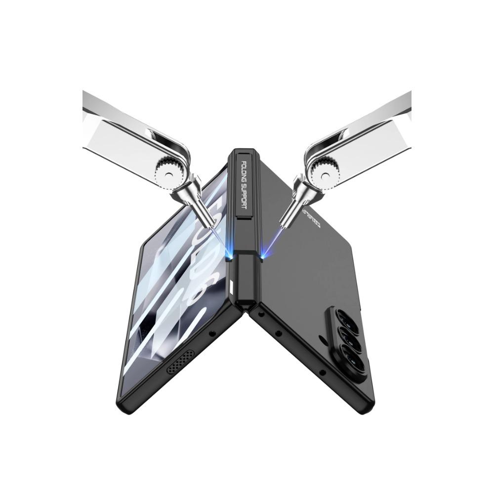 Magnetic Hinge Protection Hard PC Phone Cover for Samsung Galaxy Z Fold 6 Case Shockproof with Screen Protector Bracket